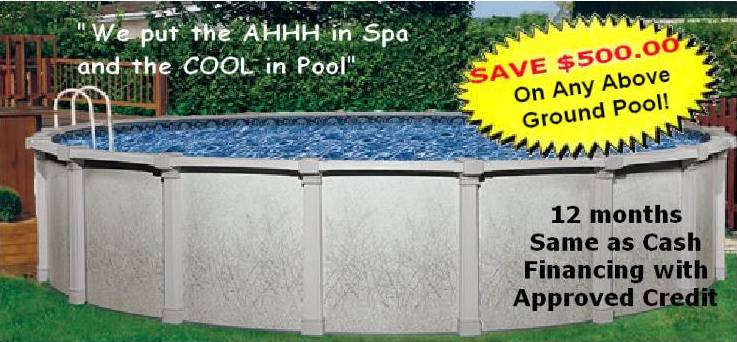 above ground swimming pool sale!