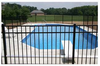 Legacy extruded aluminum inground swimming pool fencing
