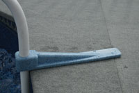 Handrail mounting flange