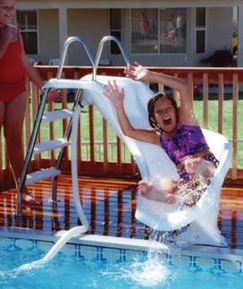 zoomerang above ground pool slide