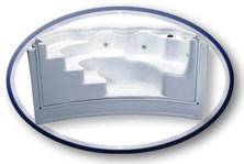 saratoga 8' wide radius wall in-ground swimming pool step