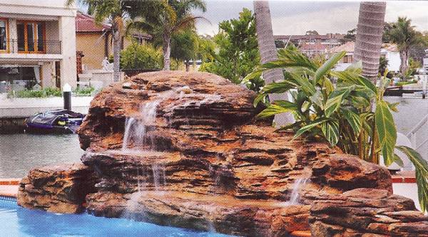 cascades waterfall for in-ground swimming pools