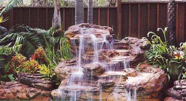 serenity falls waterfall for in-ground swimming pools